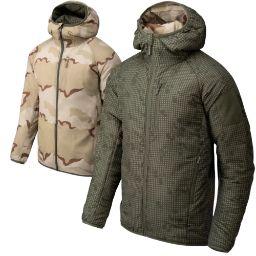 Kurtka Ocieplana Helikon Wolfhound Hoodie Dwustronna - Desert Night Camo / US Desert