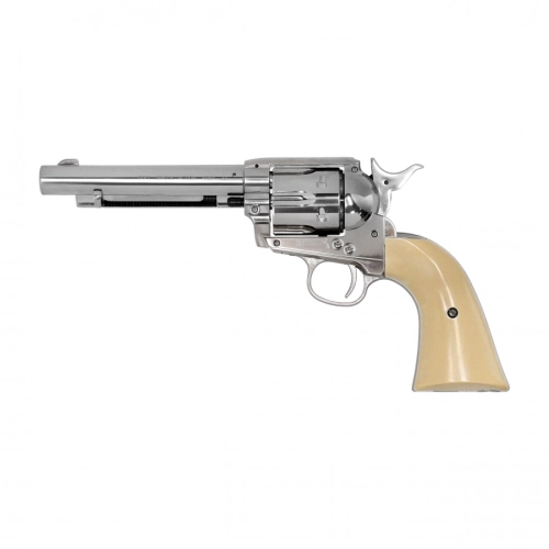 Rewolwer Wiatrówka na CO2  Colt SAA .45-5,5" 4,5 mm Diabolo - Nikiel