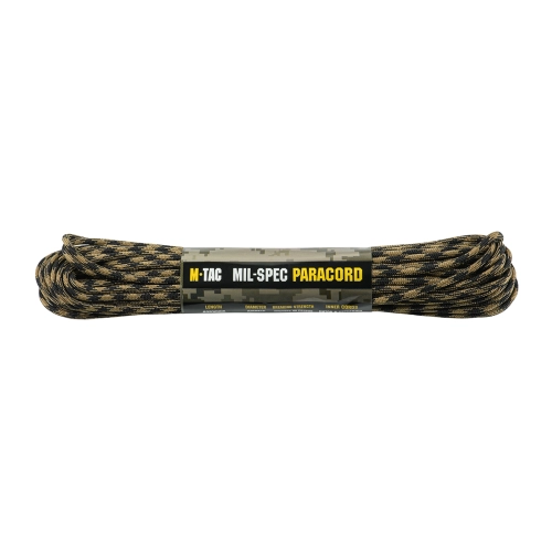 Linka Paracord 3,6 mm M-Tac 550 Mil-Spec - 30m - Black/Coyote