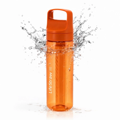 Butelka Filtrująca z Filtrem do Wody 0,65l LifeStraw Go 2.0 - Pomarańczowa