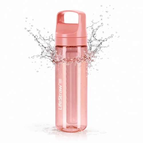 Butelka Filtrująca z Filtrem do Wody 0,65l LifeStraw Go 2.0 - Różowa