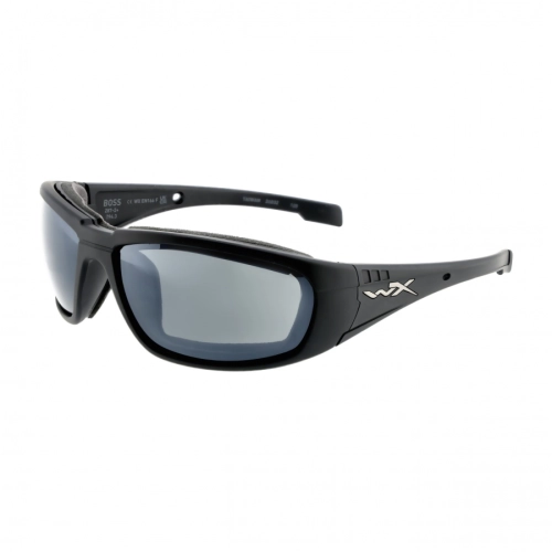 Okulary Ochronne Sportowe Taktyczne Wiley X Boss CCBOS06 - Grey silver flash, czarne oprawki