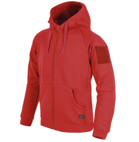 Bluza Męska z Kapturem Rozpinana Helikon Urban Hoodie Lite Fullzip - Czerwona