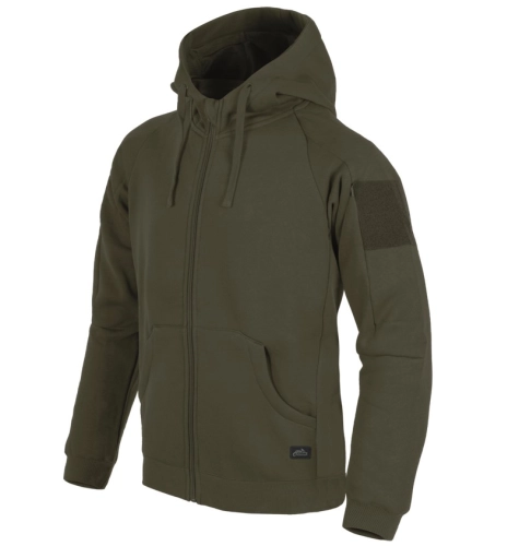 Bluza Męska z Kapturem Rozpinana Helikon Urban Hoodie Lite Fullzip - Zielona