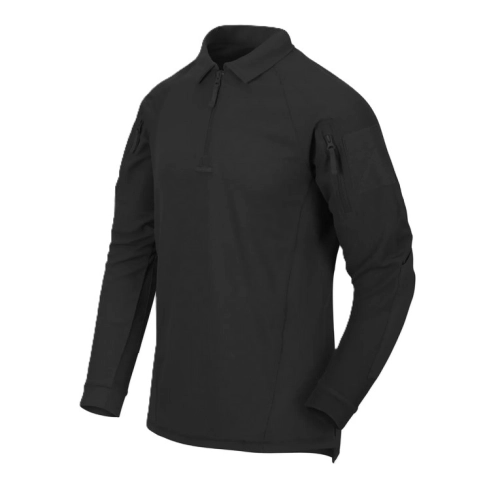 Koszulka Polo Meska z Długim Rękawem Helikon Range - Czarna