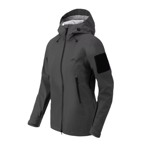 Kurtka Przeciwdeszczowa Przejściowa Damska Helikon Hardshell Squall - Shadow Grey