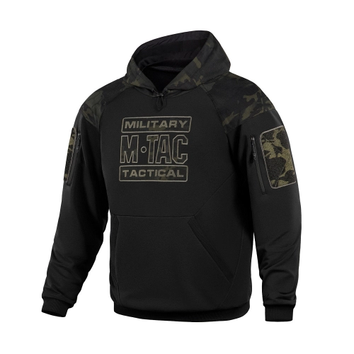 Bluza z Kapturem Męska z Nadrukiem M-Tac Combat - Czarna