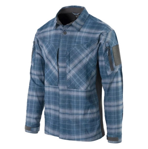 Koszula Męska w Kratę Taktyczna Helikon MBDU NP - Western Blue