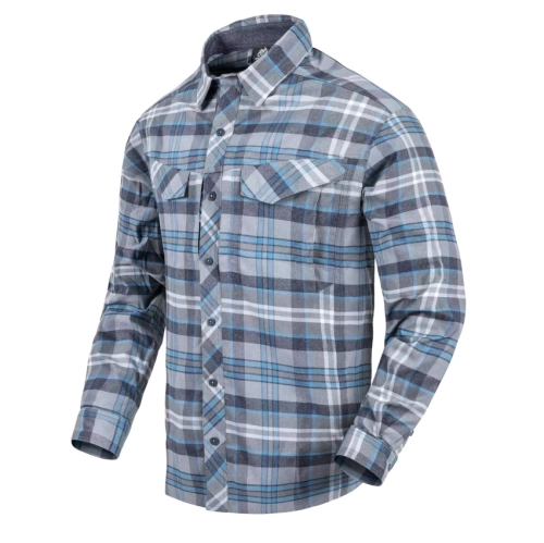 Koszula Męska Taktyczna w Kratę Helikon Defender Mk2 Pilgrim - Blue