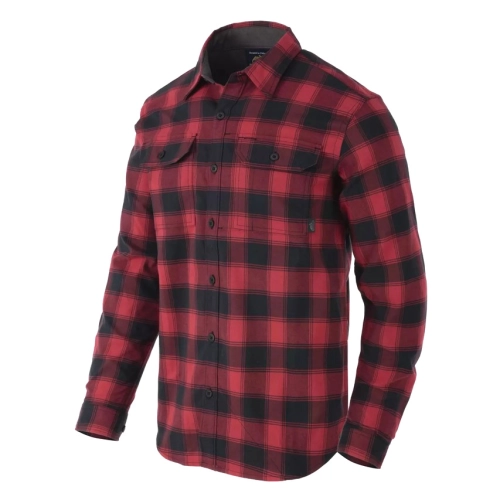 Koszula Męska Taktyczna w Kratę Helikon Greyman NS - Coral Crimson