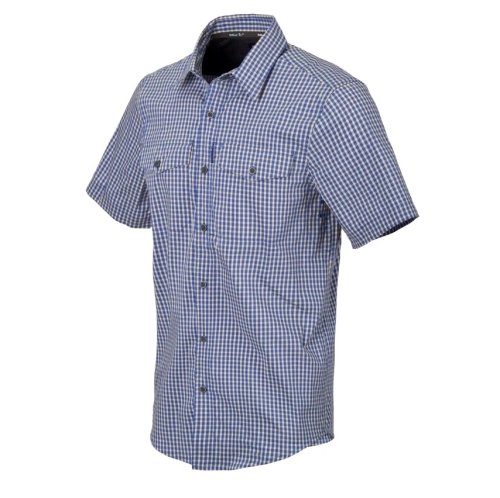 Koszula Męska Taktyczna w Kratę Helikon Concealed Carry Short - Royal Blue