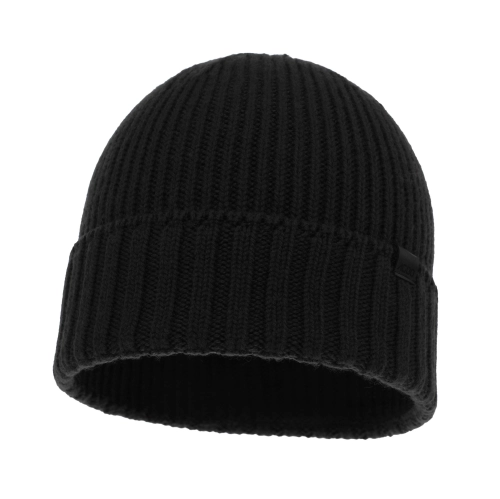 Czapka Zimowa Męska Wełniana 100% Merino BRUNER (55-60) - Czarna