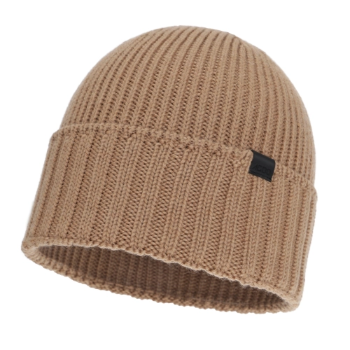 Czapka Zimowa Męska Wełniana 100% Merino BRUNER (55-60) - Camel