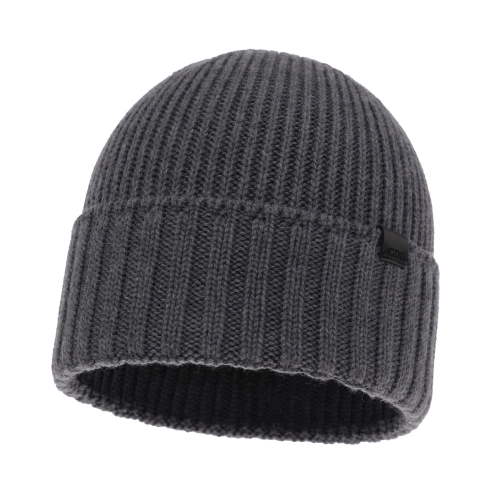 Czapka Zimowa Męska Wełniana 100% Merino BRUNER (55-60) - Szara
