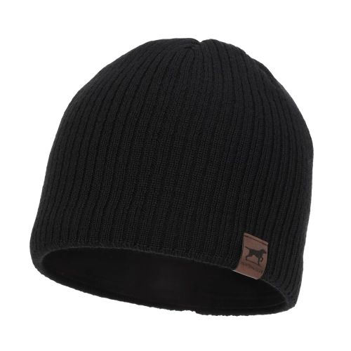 Czapka Zimowa Męska Wełniana 50% Merino BIRD (55-60) - Czarna