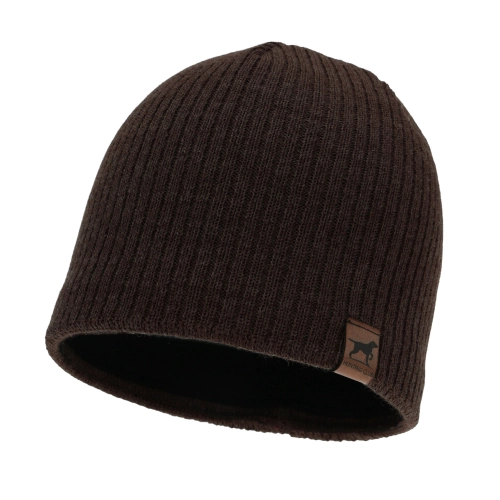 Czapka Zimowa Męska Wełniana 50% Merino BIRD (55-60) - Brązowa