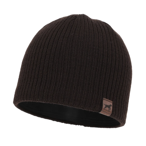 Czapka Zimowa Męska Wełniana 50% Merino BIRD (55-60) - Ciemnobrązowa