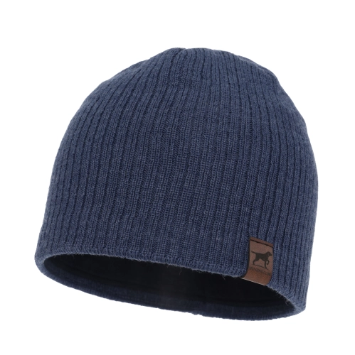Czapka Zimowa Męska Wełniana 50% Merino BIRD (55-60) - Niebieska