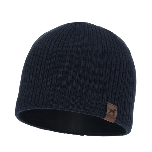 Czapka Zimowa Męska Wełniana 50% Merino BIRD (55-60) - Granatowa
