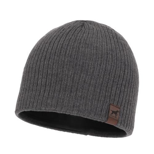 Czapka Zimowa Męska Wełniana 50% Merino BIRD (55-60) - Szara